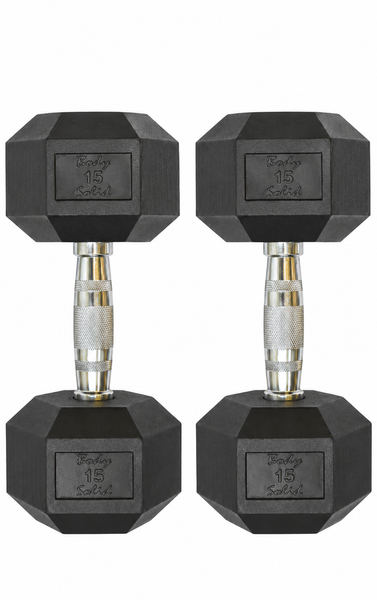 Body-Solid Rubber Coated Hex Dumbbell HEXRU