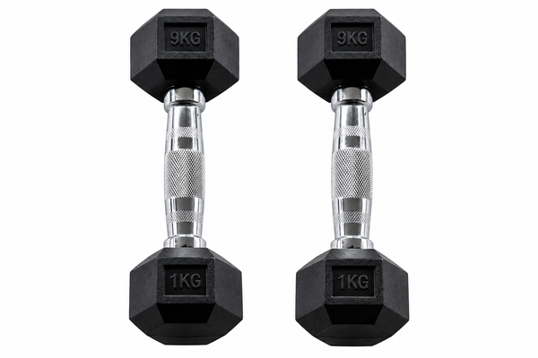 Body-Solid Rubber Coated Hex Dumbbell HEXRU