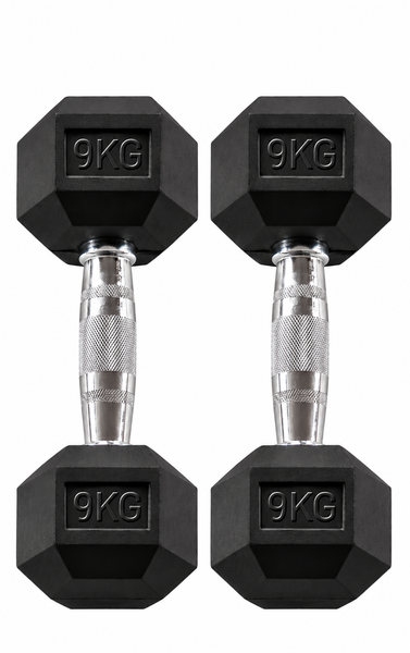 Body-Solid Rubber Coated Hex Dumbbell HEXRU