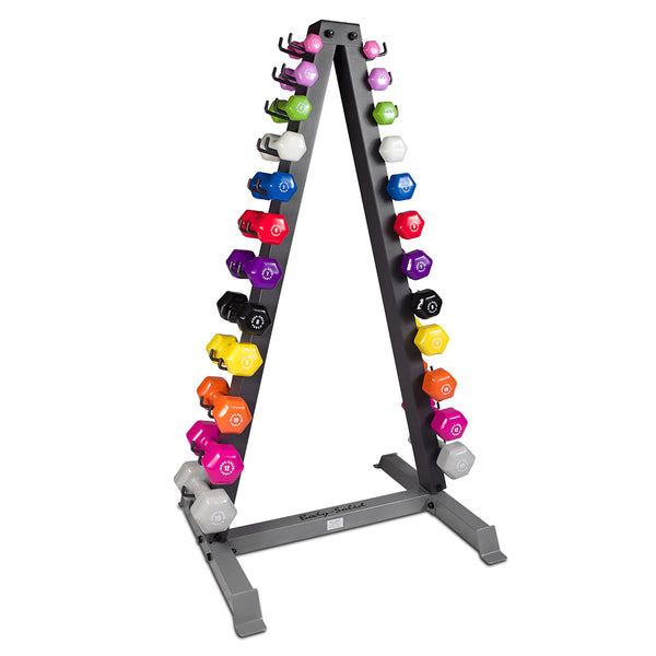 Body-Solid Tools 12 Pair Vertical Dumbbell Rack GDR24B